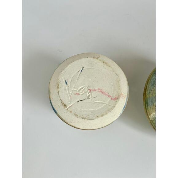 Vintage Ceramic Art Pottery Iridescent Mushroom Incense Holder and Tray - Picture 6 of 10